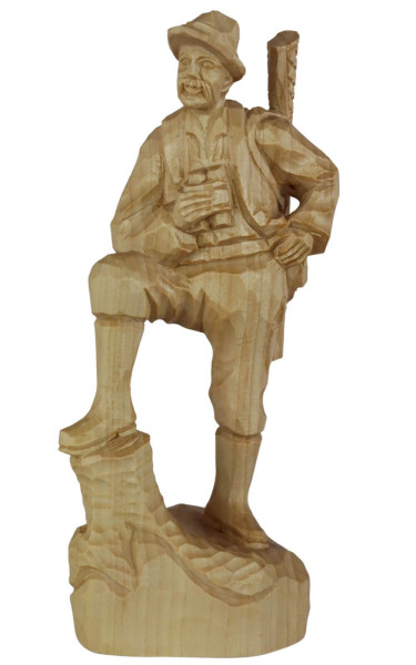 Forester, natural, carved, 26 cm by Schnitzkunst aus dem Erzgebirge