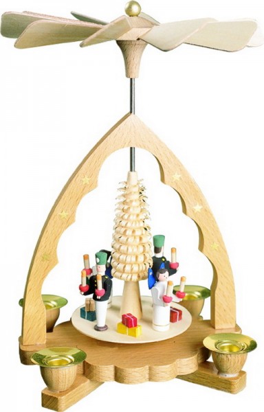 Christmas pyramid with angel and miner, 19 cm by Richard Glässer-picture1