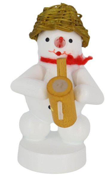 Schneemann Musikant mit Gießkanne, farbig, 8 cm von Ralf Zenker_1