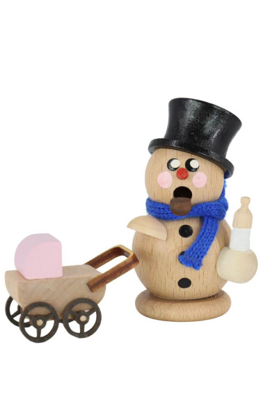 Smoking man snowman proud dad, natural by Gerd Hofmann_1