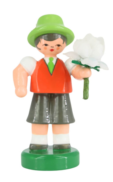 Miniature flower child - boy, orange/green by Figurenland Uhlig GmbH_1