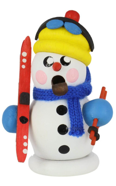 Räuchermännchen Schneemann Biathlet, 8 cm, farbig von Gerd Hofmann_1