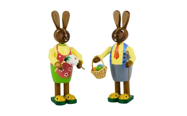 Pair of bunnys with basket and paintbrush by Figurenland Uhlig GmbH_1