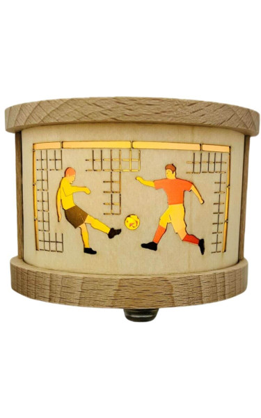 Tea light lantern with football, 8 cm, natural by Richard Glässer