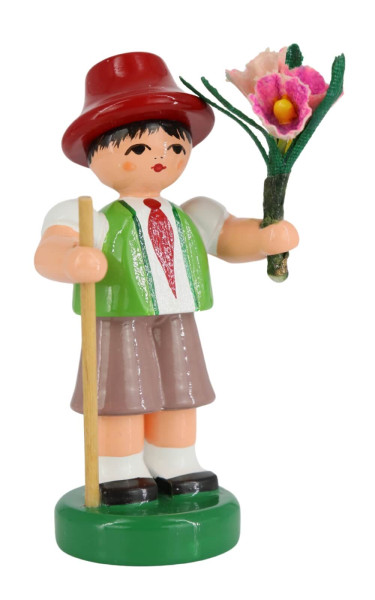 Miniature flower child - boy, green/red by Figurenland Uhlig GmbH_1